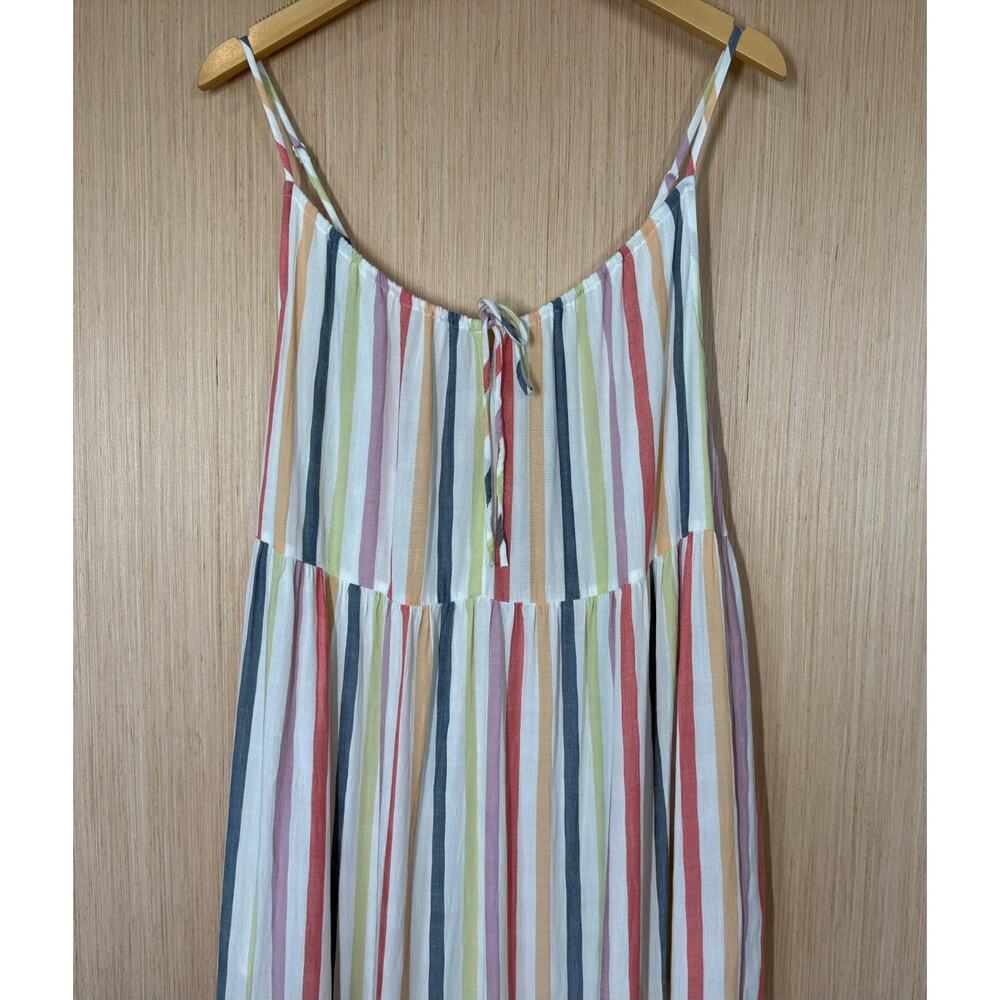 Old Navy Striped Tiered Maxi Swing Sundress Size Large Pockets Multicolor - Picture 3 of 13